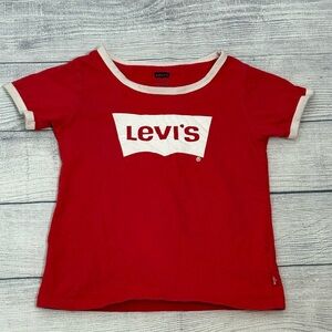Levi's Kids Red Tee with Logo/girls size 6
